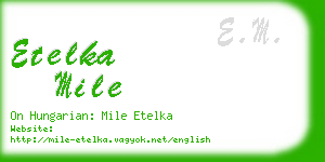 etelka mile business card